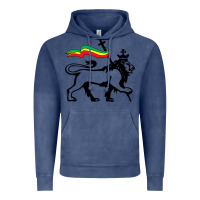 Vintage Denim Rasta Lion of Judah Rastafarian Reggae Lion and Christian Vintage Hoodie - longCreatives