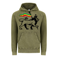 Vintage Olive Rasta Lion of Judah Rastafarian Reggae Lion and Christian Vintage Hoodie - longCreatives