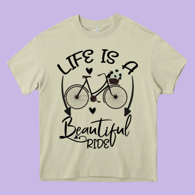 Life Is A Beautiful Ride Heavy Core Tee Designed By Bettercallsaul