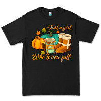 Black just a girl who loves fall Premium Tee - Jasminsmagicworld