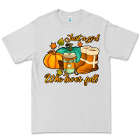 Dove Grey just a girl who loves fall Premium Tee - Jasminsmagicworld