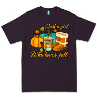 Plum just a girl who loves fall Premium Tee - Jasminsmagicworld