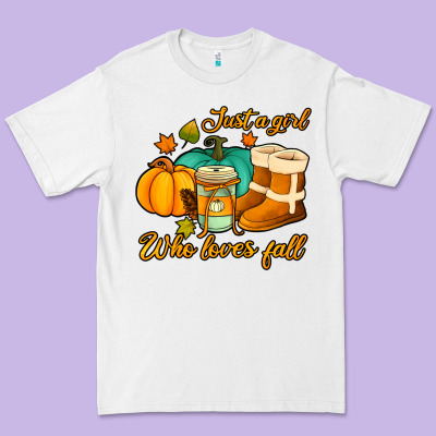 Just A Girl Who Loves Fall Premium Tee Designed By Jasminsmagicworld