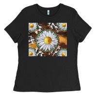 Black western daisy and cowhide tumbler tbs Ladies Tee - TumblerDesignByShophia