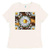 Bone western daisy and cowhide tumbler tbs Ladies Tee - TumblerDesignByShophia