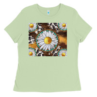 Matcha western daisy and cowhide tumbler tbs Ladies Tee - TumblerDesignByShophia