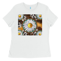 White western daisy and cowhide tumbler tbs Ladies Tee - TumblerDesignByShophia