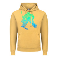 Vintage Mustard Ice Hockey Goalie Hockey Player Youth Men Kids Boys Vintage Hoodie - longCreatives
