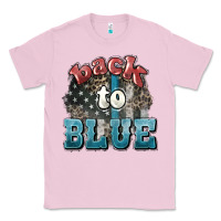 Bubblegum Pink Back to blue 4th of july Classic Tee - HowdyJamesFarm