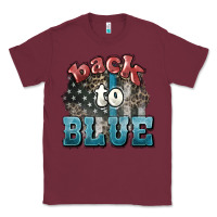 Burgundy Back to blue 4th of july Classic Tee - HowdyJamesFarm