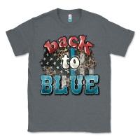 Charcoal Heather Back to blue 4th of july Classic Tee - HowdyJamesFarm