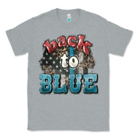 Heather Grey Back to blue 4th of july Classic Tee - HowdyJamesFarm