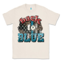 Natural Back to blue 4th of july Classic Tee - HowdyJamesFarm