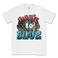 White Back to blue 4th of july Classic Tee - HowdyJamesFarm