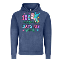 Vintage Denim hundred magical days of school unicorn Vintage Hoodie - OliviaCreatesArt