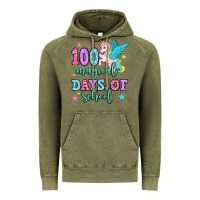 Vintage Olive hundred magical days of school unicorn Vintage Hoodie - OliviaCreatesArt