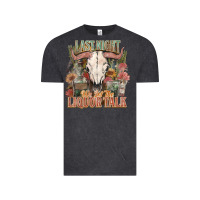Vintage Black Last night we let the liquor talk Vintage Tee - HowdyJamesFarm