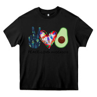 Black PEACE LOVE AVOCADOS Heavy Core Tee - Bettercallsaul