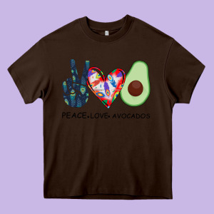 Peace Love Avocados Heavy Core Tee Designed By Bettercallsaul