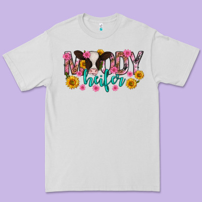 Moody Heifer Mother's Day Premium Tee Designed By Texasbilliewilder
