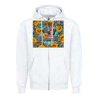 Baby Pigs With Leopard Cowhide And Sunflowers Zipper Hoodie | Teevron