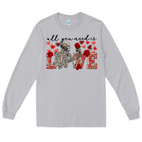 Moon Dust Skeleton all you need is love Long Sleeve Tee - FaDigitalArtStudio