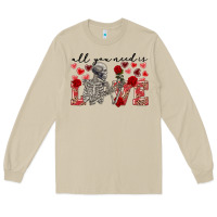 Mushroom Skeleton all you need is love Long Sleeve Tee - FaDigitalArtStudio