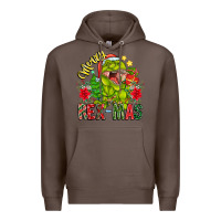 Coffee Merry Rexmas Premium Hoodie - CowhideDigitalArt