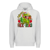 Dove Grey Merry Rexmas Premium Hoodie - CowhideDigitalArt