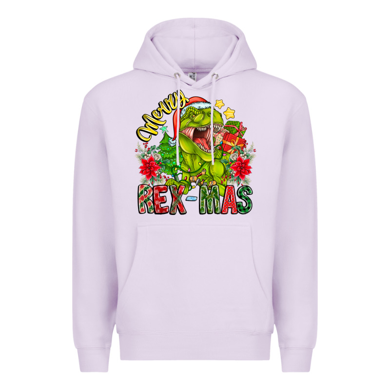 Merry Rexmas Premium Hoodie by CowhideDigitalArt | Teevron