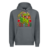 Rock Merry Rexmas Premium Hoodie - CowhideDigitalArt