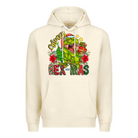 Sandshell Merry Rexmas Premium Hoodie - CowhideDigitalArt