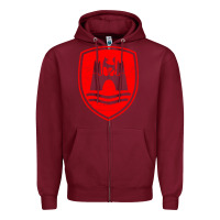 Burgundy Wolfsburg Classic Volkswageen Zipper Hoodie - longCreatives