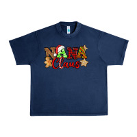Navy Nana Claus Christmas Lights And Gifts mother's day Urban Heavy Tee - HowdyJamesFarm