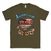 Army Green American heart southern soul Classic Tee - HowdyJamesFarm