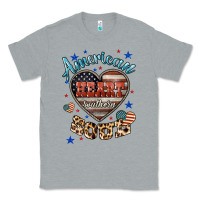 Heather Grey American heart southern soul Classic Tee - HowdyJamesFarm
