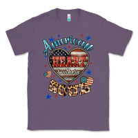 Lavender American heart southern soul Classic Tee - HowdyJamesFarm