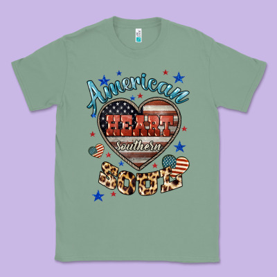 American Heart Southern Soul Classic Tee Designed By Howdyjamesfarm
