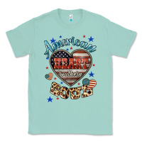 Seafoam American heart southern soul Classic Tee - HowdyJamesFarm