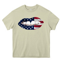 Mossy Lips American Flag Heavy Core Tee - Bettercallsaul