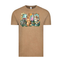 Vintage Coffee Easter Day wine glasses bunny Vintage Tee - HowdyJamesFarm