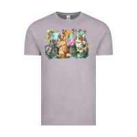 Vintage Zinc Easter Day wine glasses bunny Vintage Tee - HowdyJamesFarm