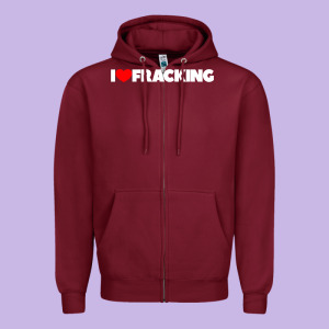 I Love Fracking Zipper Hoodie Designed By Longcreatives