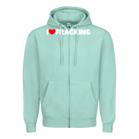 Seafoam I Love Fracking Zipper Hoodie - longCreatives