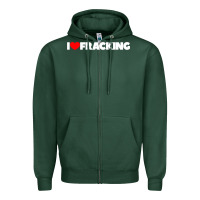 Sports Green I Love Fracking Zipper Hoodie - longCreatives