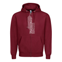 Burgundy Puerto Rico El Moro Prideful Puerto Rican Cities and Towns Zipper Hoodie - longCreatives