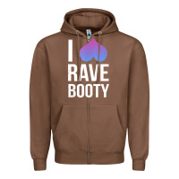 Chestnut I Love Rave Booty I Heart Rave Tops Zipper Hoodie - longCreatives