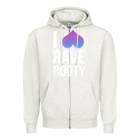 Oatmeal Heather I Love Rave Booty I Heart Rave Tops Zipper Hoodie - longCreatives