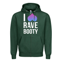 Sports Green I Love Rave Booty I Heart Rave Tops Zipper Hoodie - longCreatives