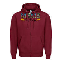 Burgundy western mama of boys Zipper Hoodie - Artiststas